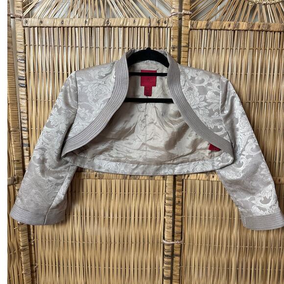 JS Collection Jacket‎ Womans 6 Cropped Satin - Picture 1 of 7